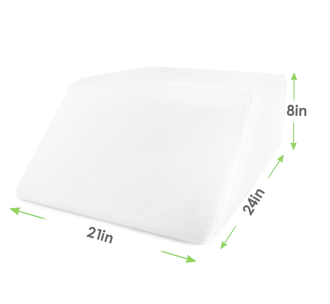 Leg Rest Wedge Pillow with Memory Foam Top - Elevating Pillow for Leg and Knee Pain - Removable Cover image 3