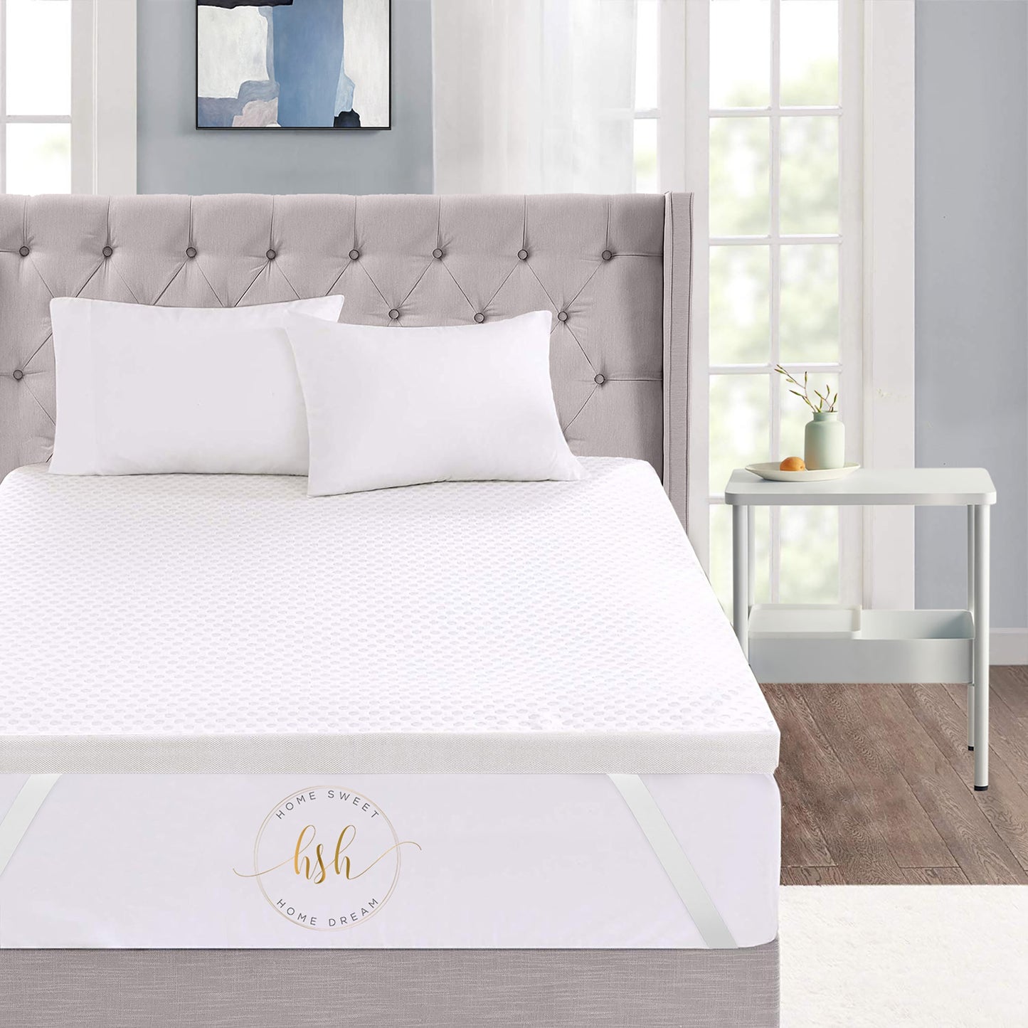 Home Sweet Home 3" Inch Memory Foam Mattress Topper With Removable Viscose Cover