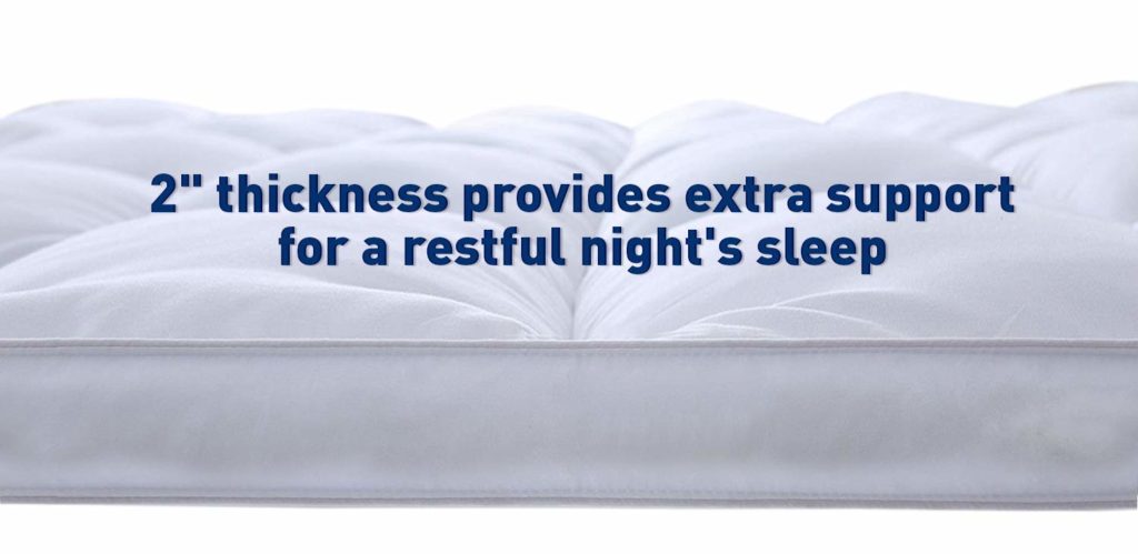 Home Sweet Home Dreams Thick Hypoallergenic Down Alternative Bed Mattress Topper 2" H image 4