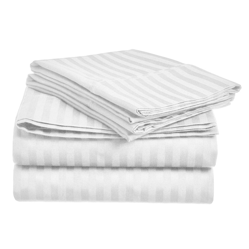 Home Design 1800 Series Luxurious Hotel Stripe Sheet Sets image 1