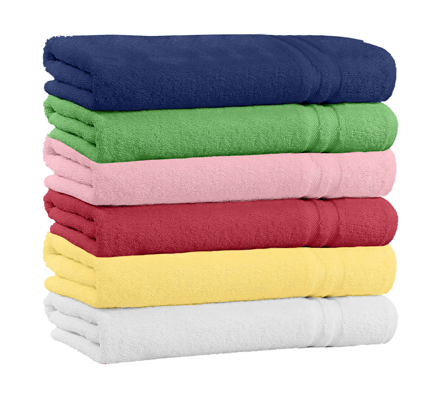 100% Cotton 4-Pack Bath Towel Sets - Extra Plush & Absorbent Bath Towels - 54" L x 27" W