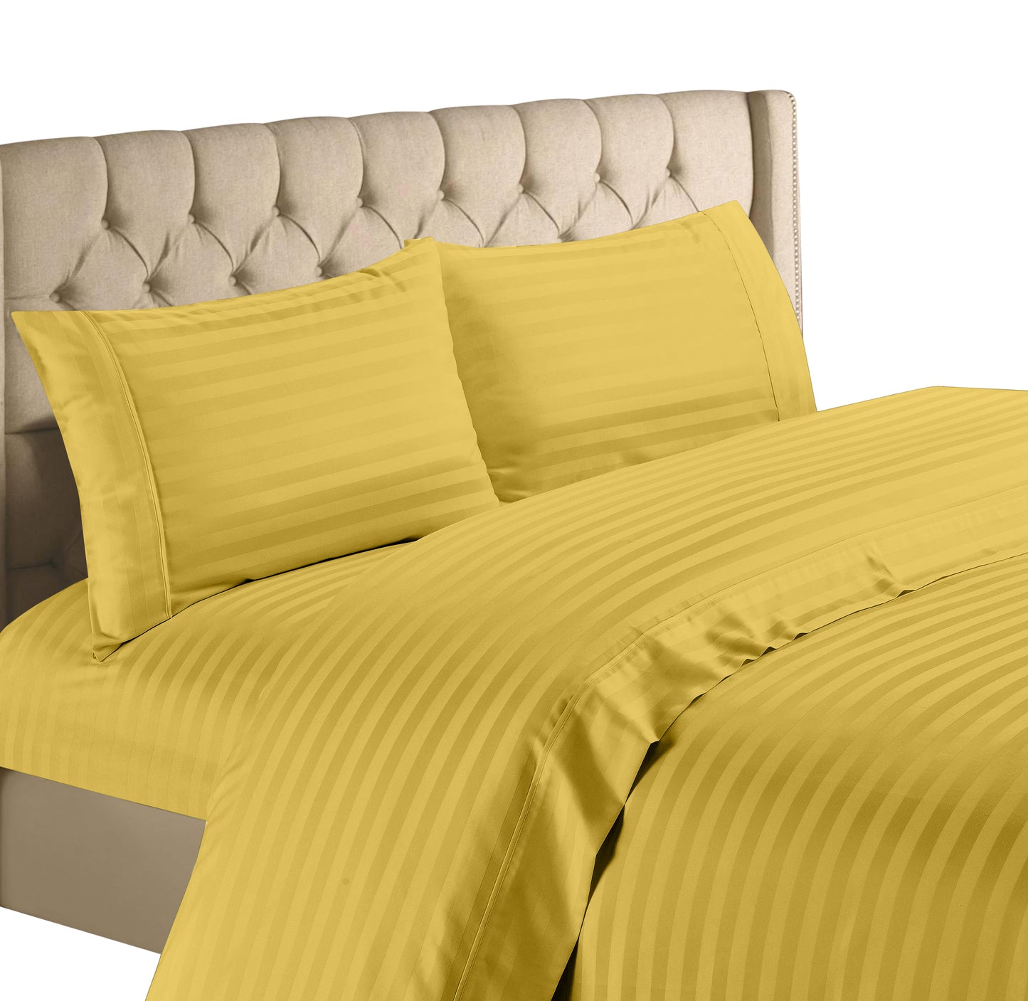 Bedding Collection 1200 Thread Count 100% Cotton Egyptian Quality Deep Pocket Stripe Sheet Set