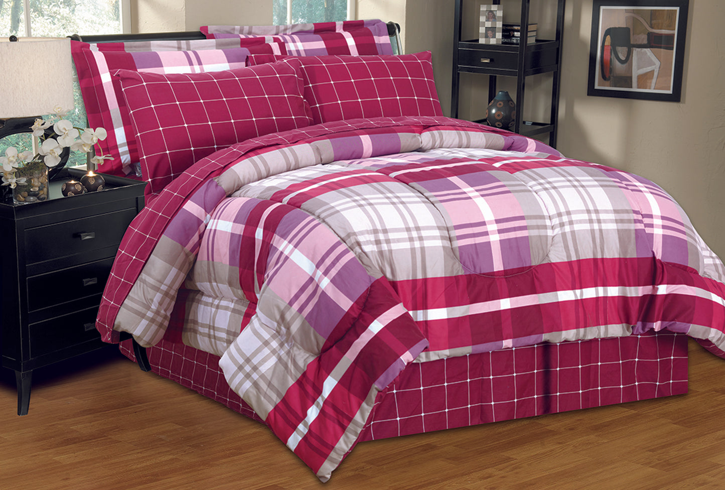 8-Piece Bed in a Bag Comforter Sheet Set Luxurious Styles