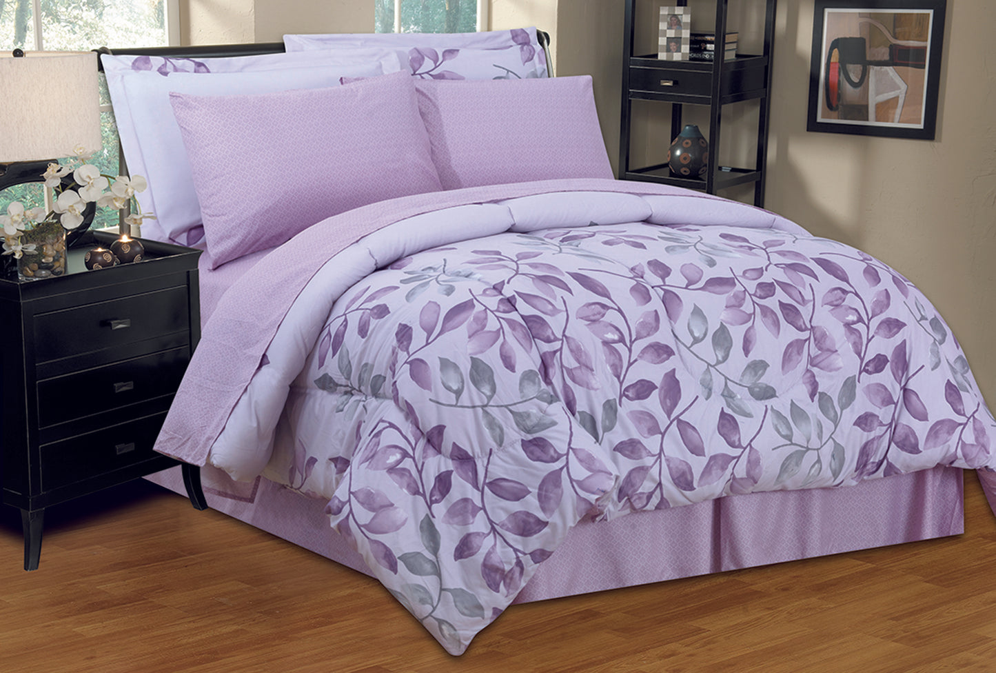 8-Piece Bed in a Bag Comforter Sheet Set Luxurious Styles