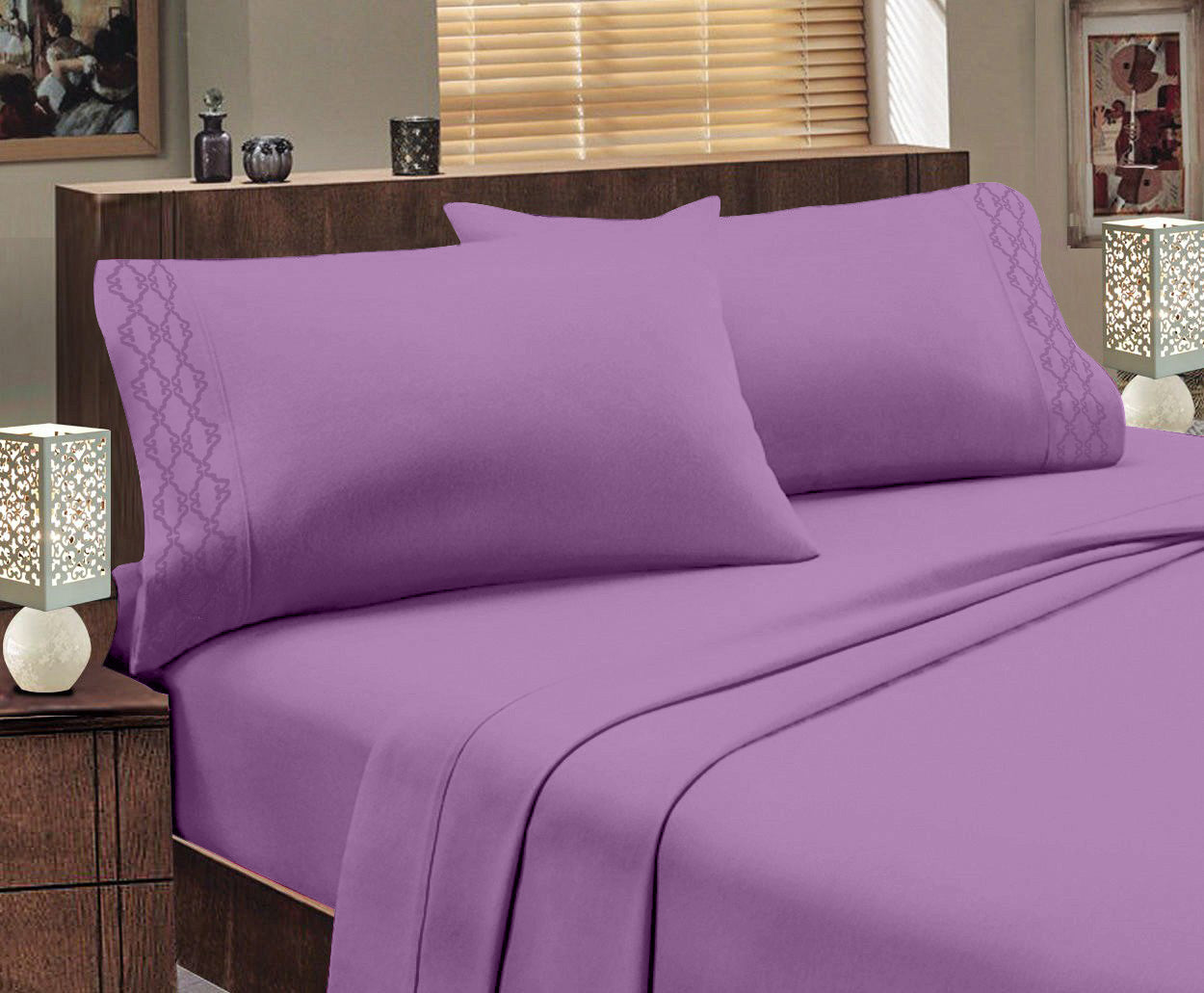 Hotel Luxurious 1800 Series Super Soft Embroidery Sheet Set