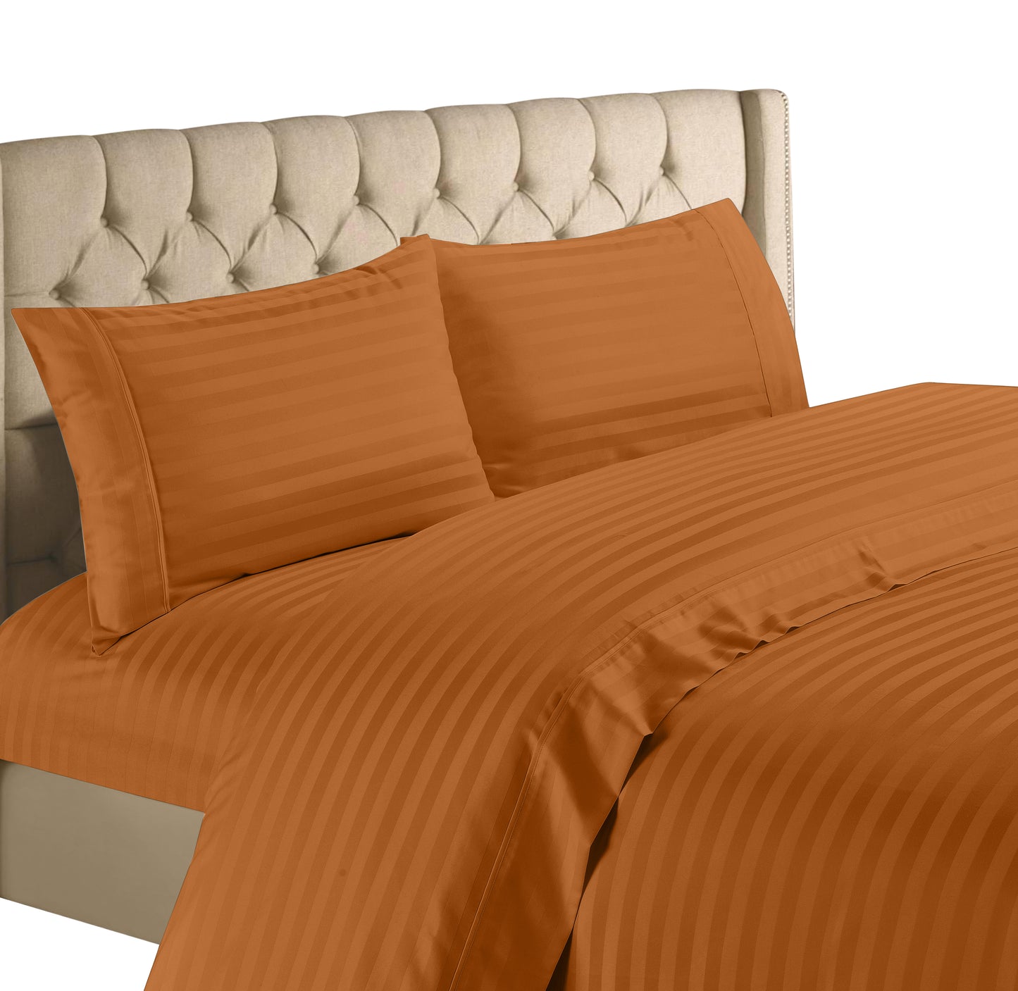 Bedding Collection 1200 Thread Count 100% Cotton Egyptian Quality Deep Pocket Stripe Sheet Set