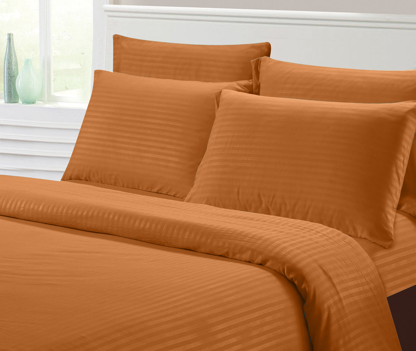 Hotel Collection 1800 Super Soft & Wrinkle Free Luxurious Stripe (4-6) Piece Sheet Set