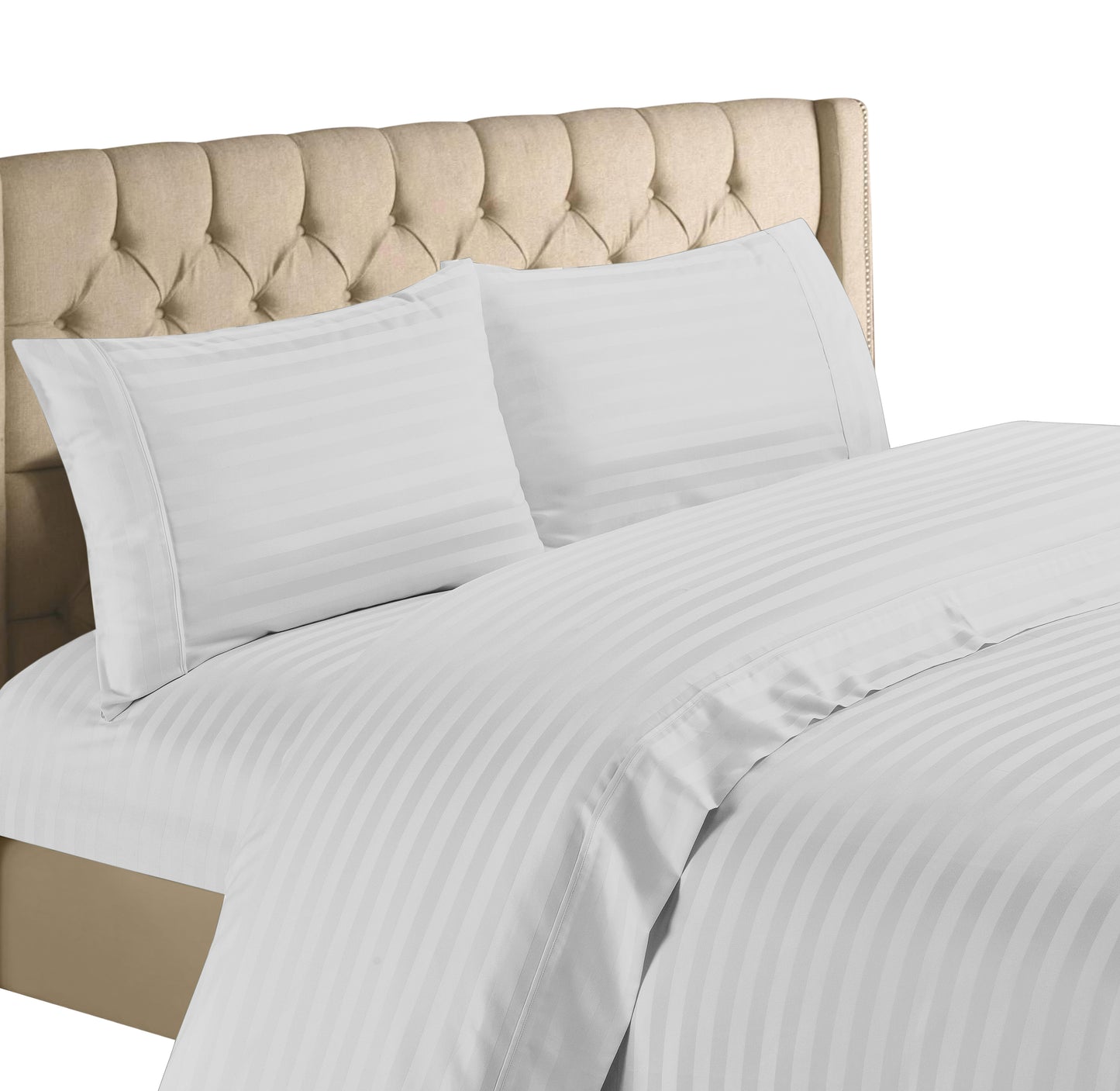 Bedding Collection 1200 Thread Count 100% Cotton Egyptian Quality Deep Pocket Stripe Sheet Set