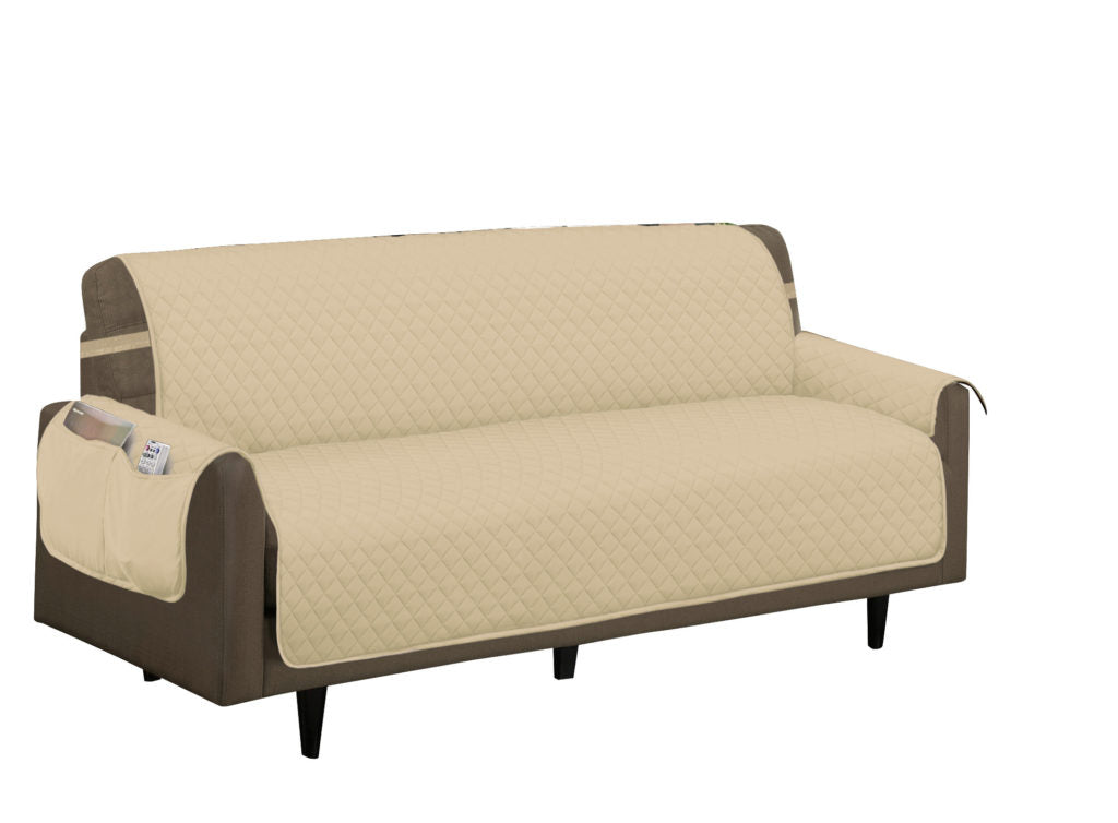 Quilted Slip-Cover Furniture Protector - Sofa, Taupe image