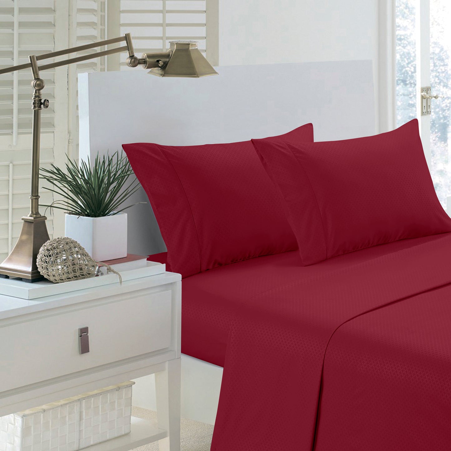 Home Sweet Home 1800 Series Bassano Embossed Deep Pocket Sheet Set