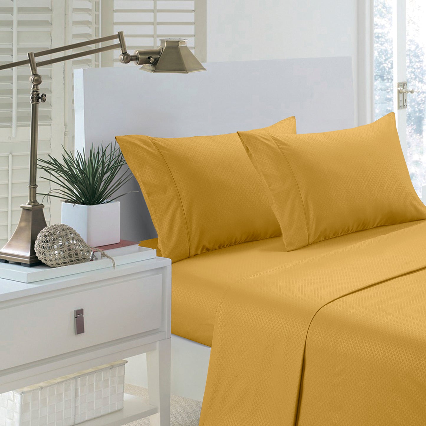 Home Sweet Home 1800 Series Bassano Embossed Deep Pocket Sheet Set