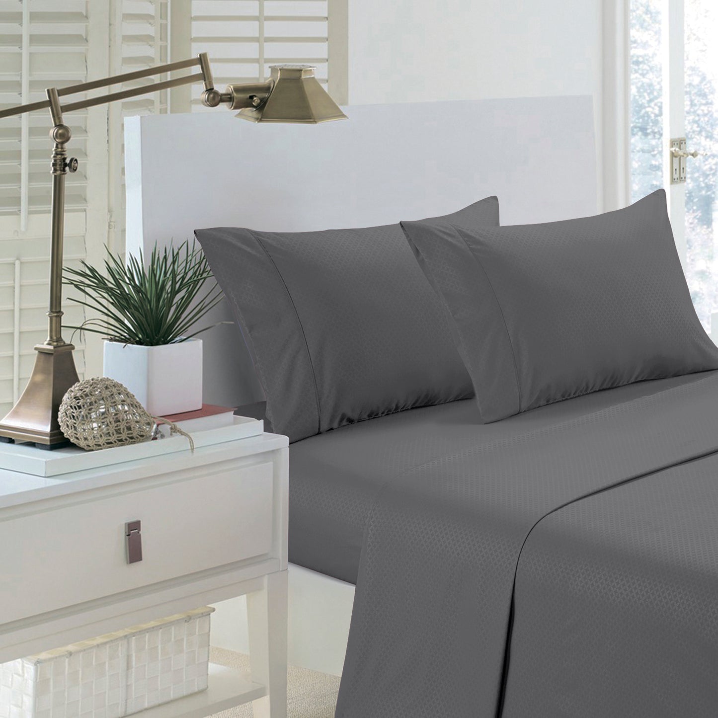 Home Sweet Home 1800 Series Bassano Embossed Deep Pocket Sheet Set