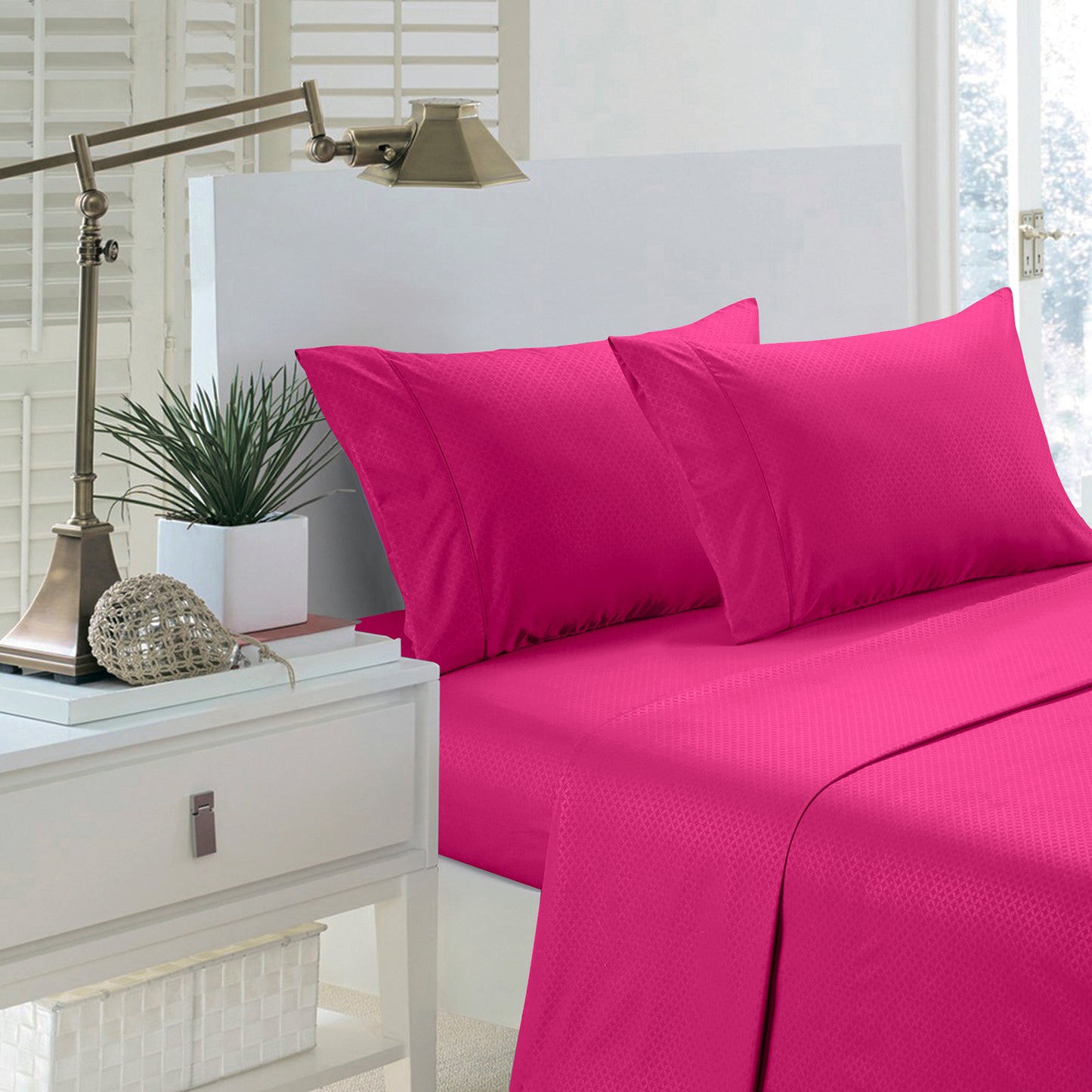 Home Sweet Home 1800 Series Bassano Embossed Deep Pocket Sheet Set