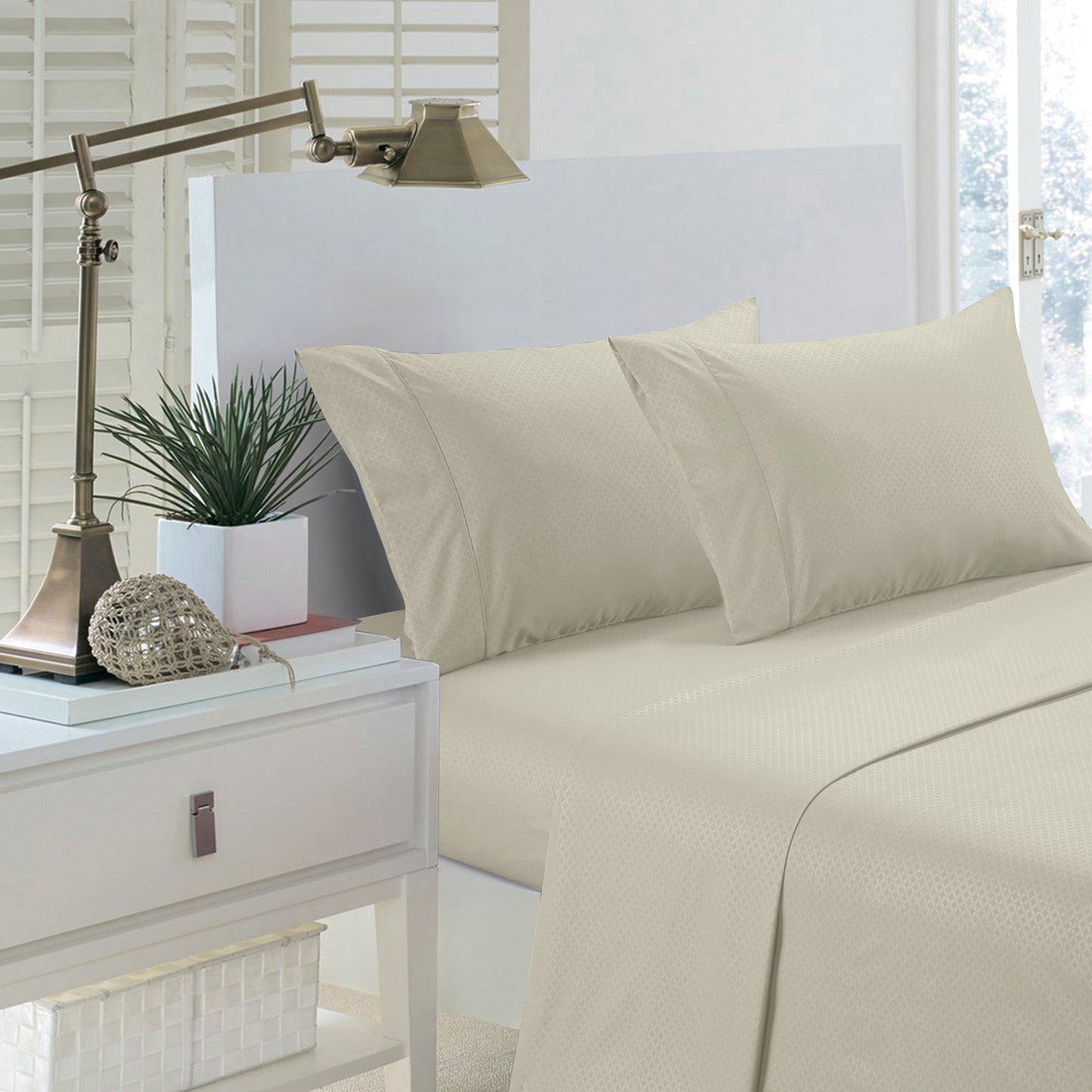 Home Sweet Home 1800 Series Bassano Embossed Deep Pocket Sheet Set