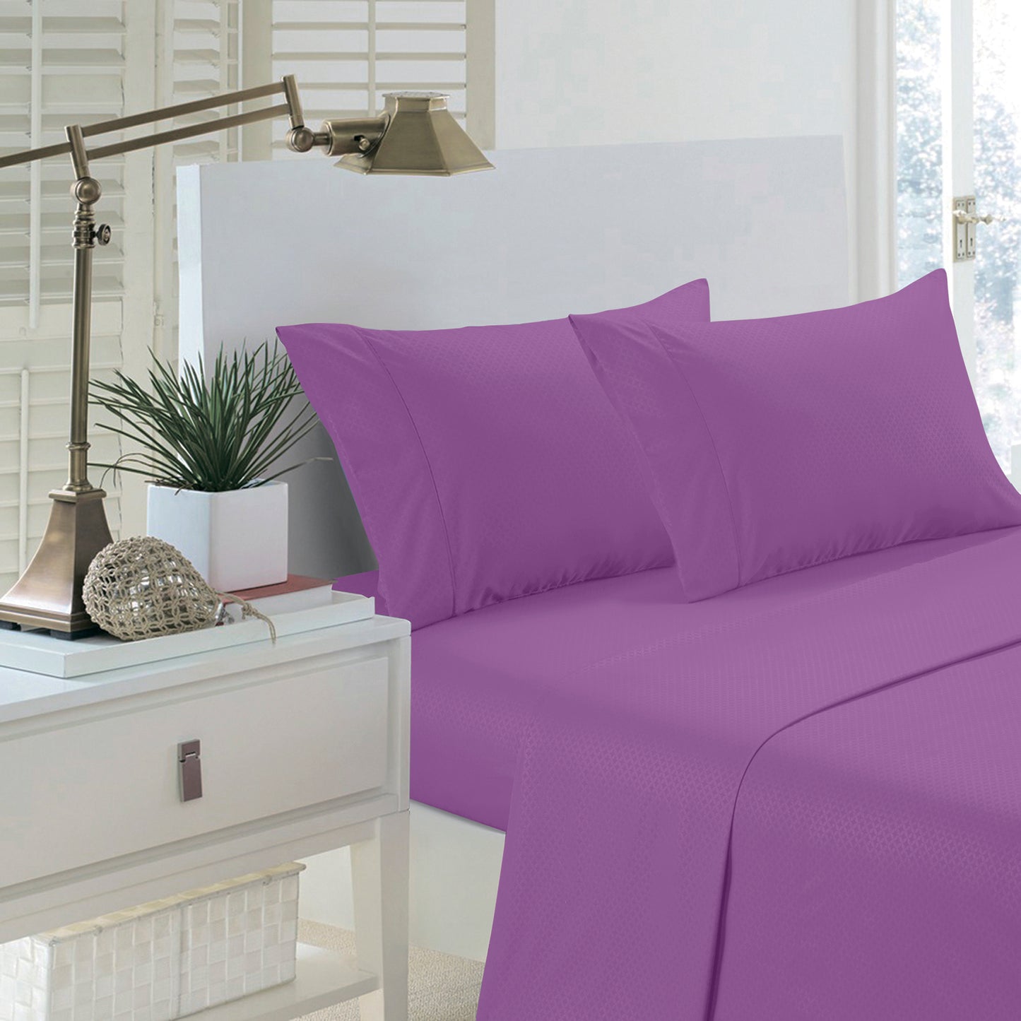 Home Sweet Home 1800 Series Bassano Embossed Deep Pocket Sheet Set