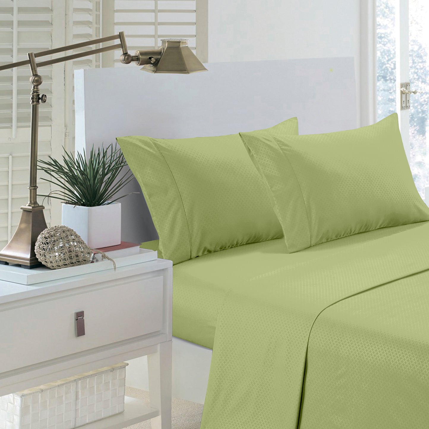 Home Sweet Home 1800 Series Bassano Embossed Deep Pocket Sheet Set