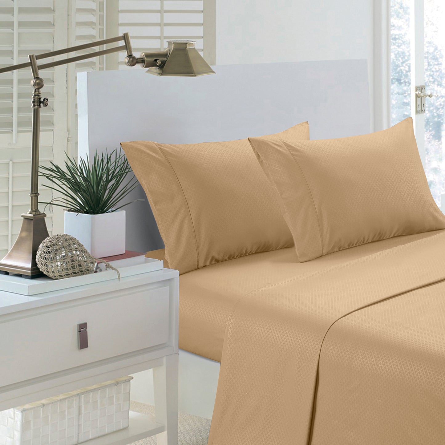 Home Sweet Home 1800 Series Bassano Embossed Deep Pocket Sheet Set