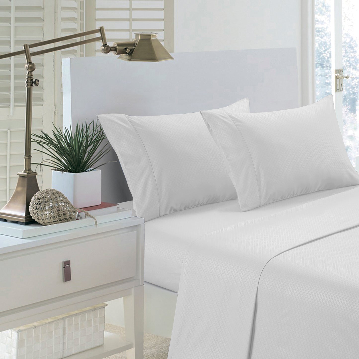 Home Sweet Home 1800 Series Bassano Embossed Deep Pocket Sheet Set