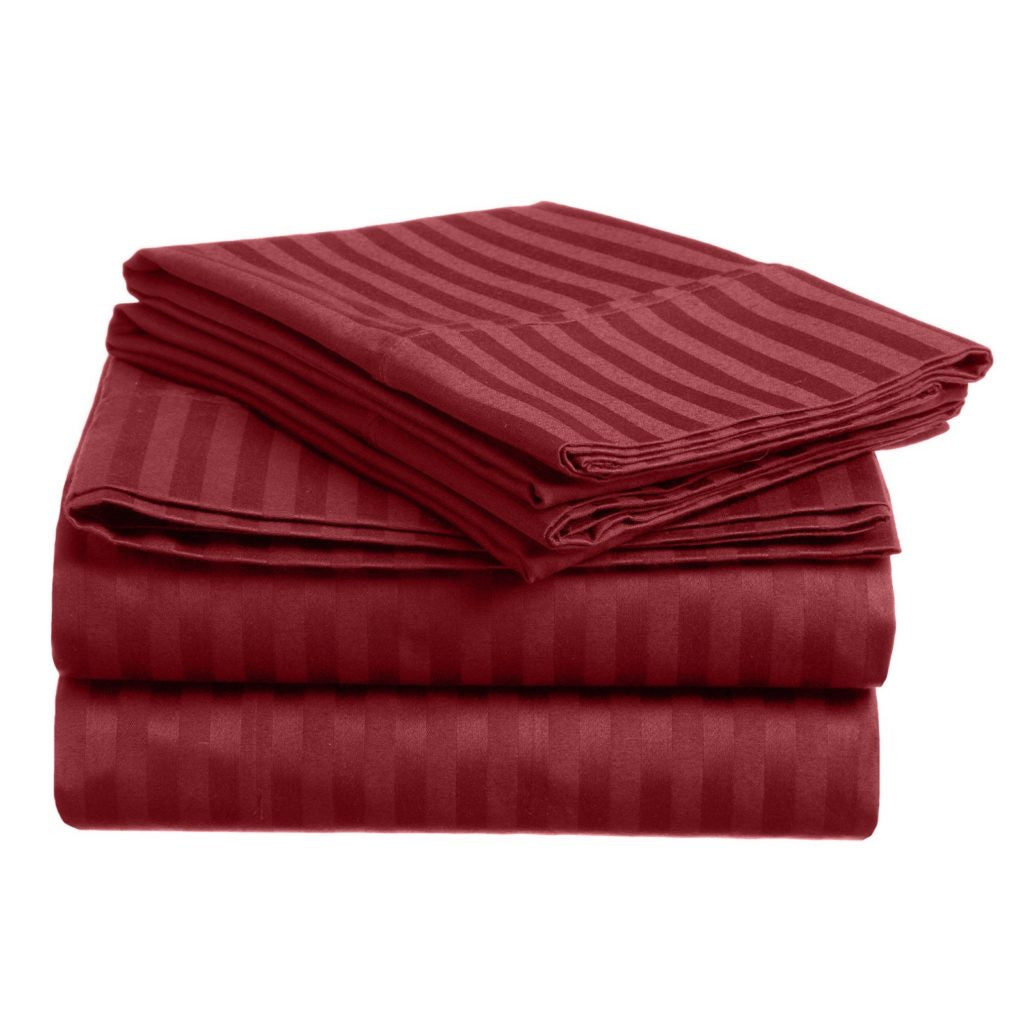 Home Design 1800 Series Luxurious Hotel Stripe Sheet Sets image 9