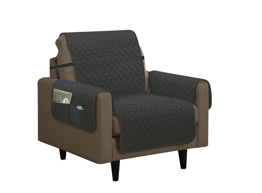 Quilted Slip-Cover Furniture Protector - Chair, Grey image