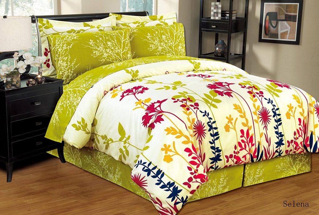 8-Piece Bed in a Bag Comforter Sheet Set Luxurious Floral Styles (Selena) image 0