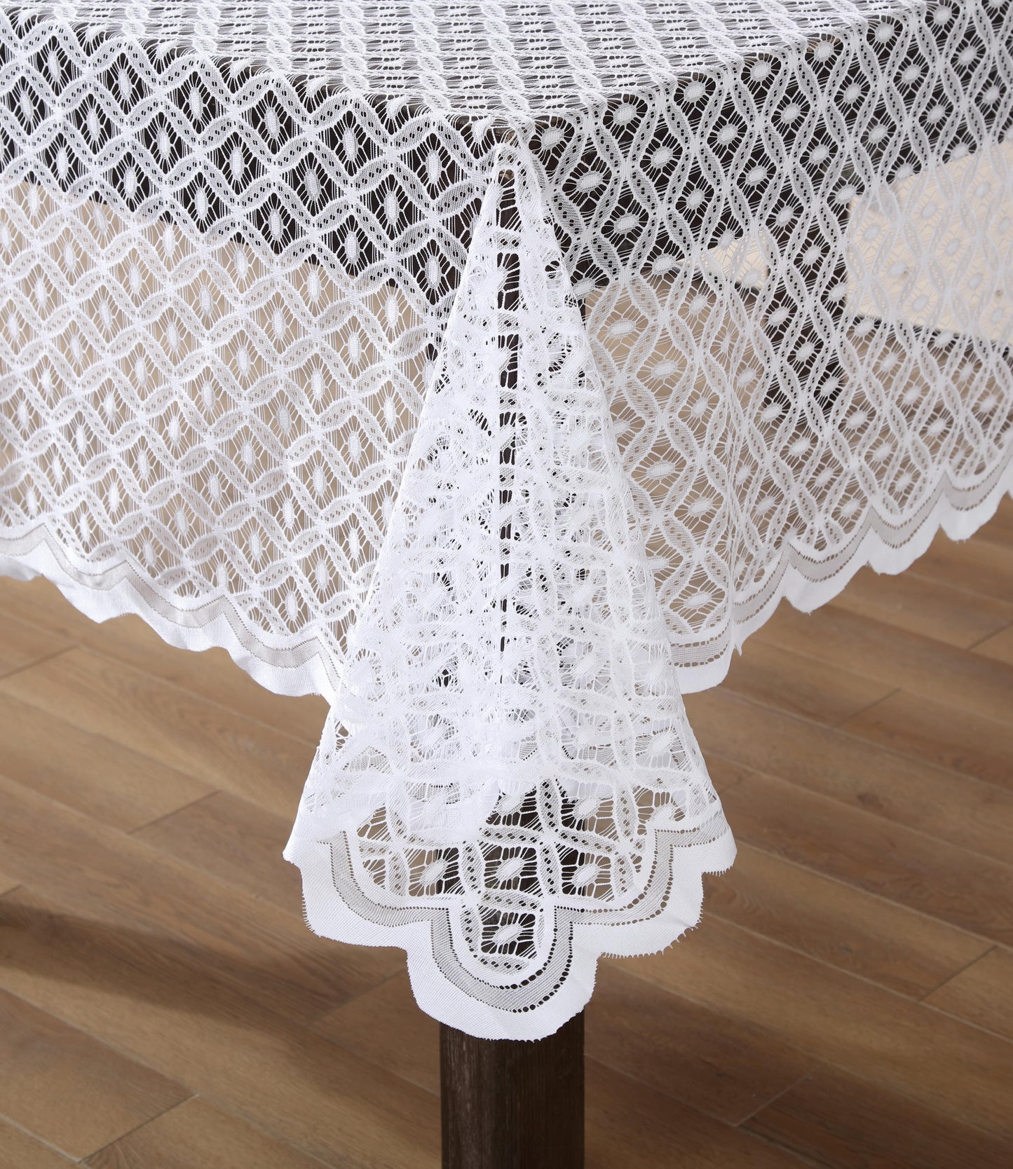 Alona Lace Round Fabric Tablecloth