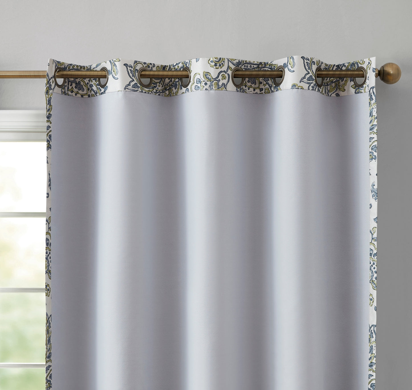 Amalfi Paisley Floral 100% Blackout Grommet Curtain Panels