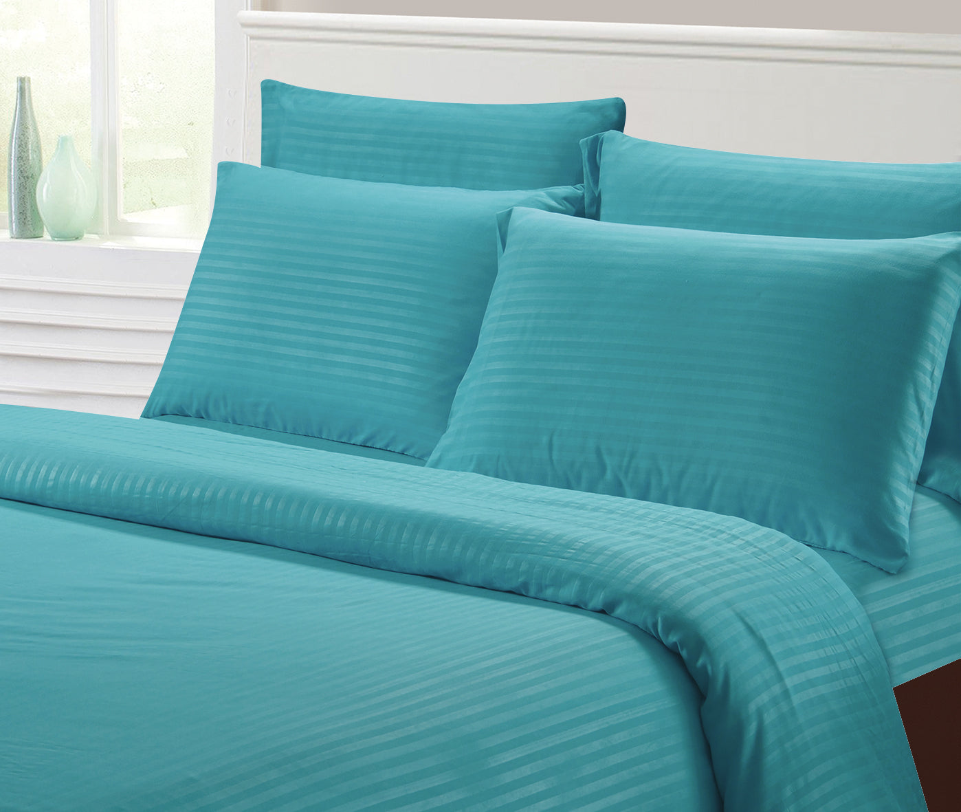 Hotel Collection 1800 Super Soft & Wrinkle Free Luxurious Stripe (4-6) Piece Sheet Set