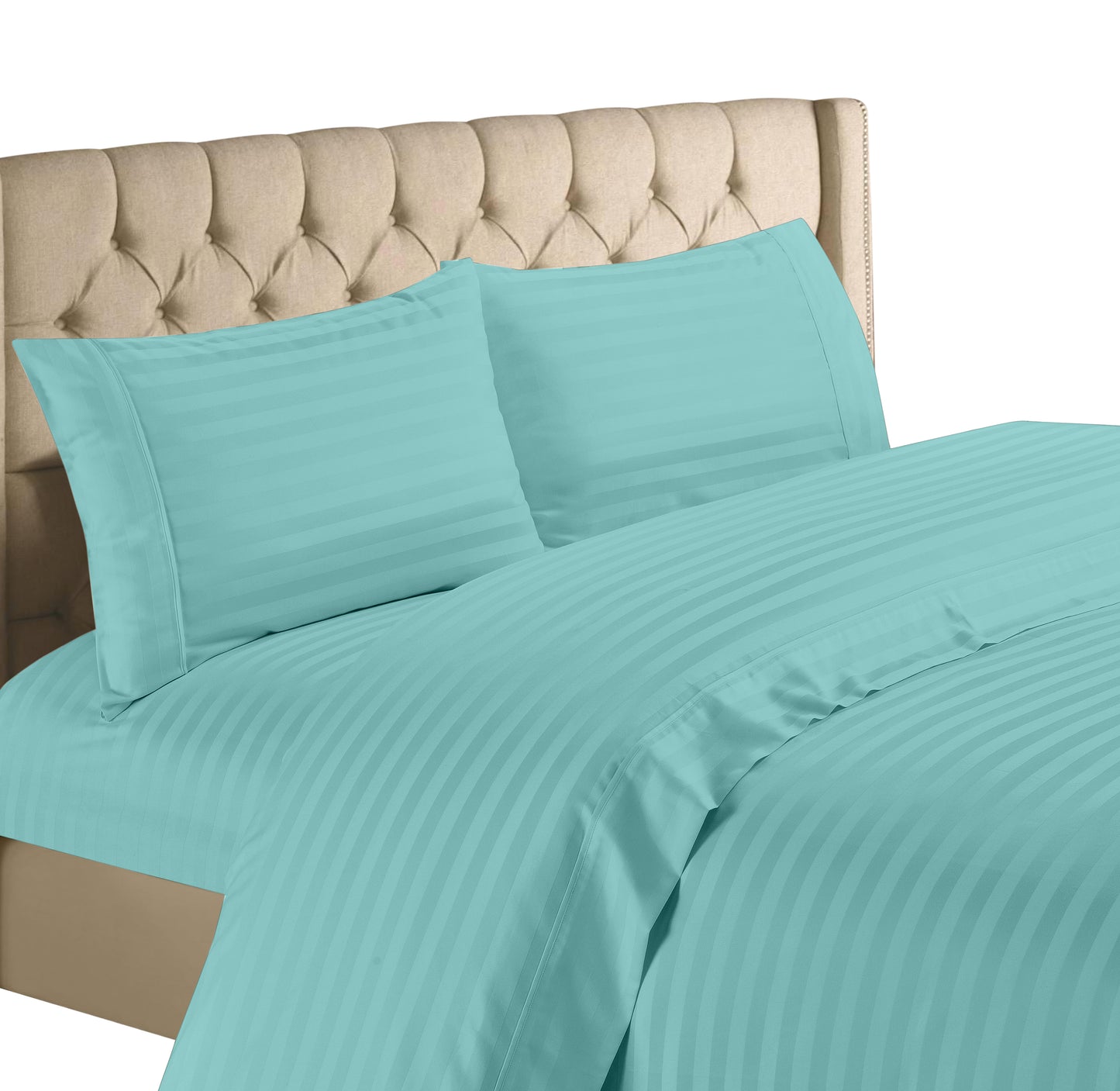 Hampton Collection 1200 Thread Count 100% Cotton Egyptian Quality Deep Pocket Stripe Sheet Set