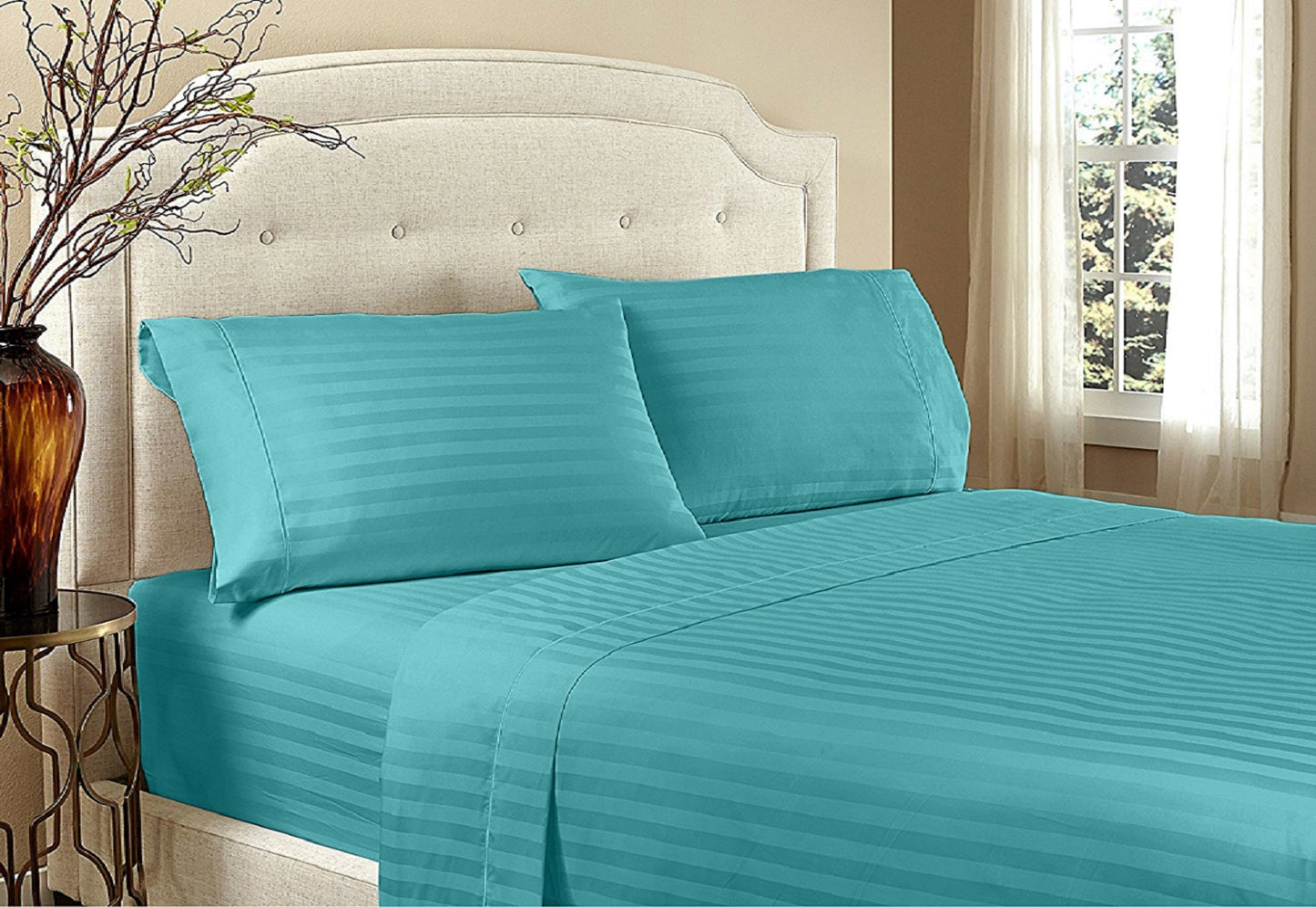Home Design 1800 Series Luxurious Hotel Stripe Sheet Sets