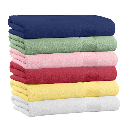 4-Pack Cotton Bath Towels – Extra Plush Soft Absorbent Towels (27x54)