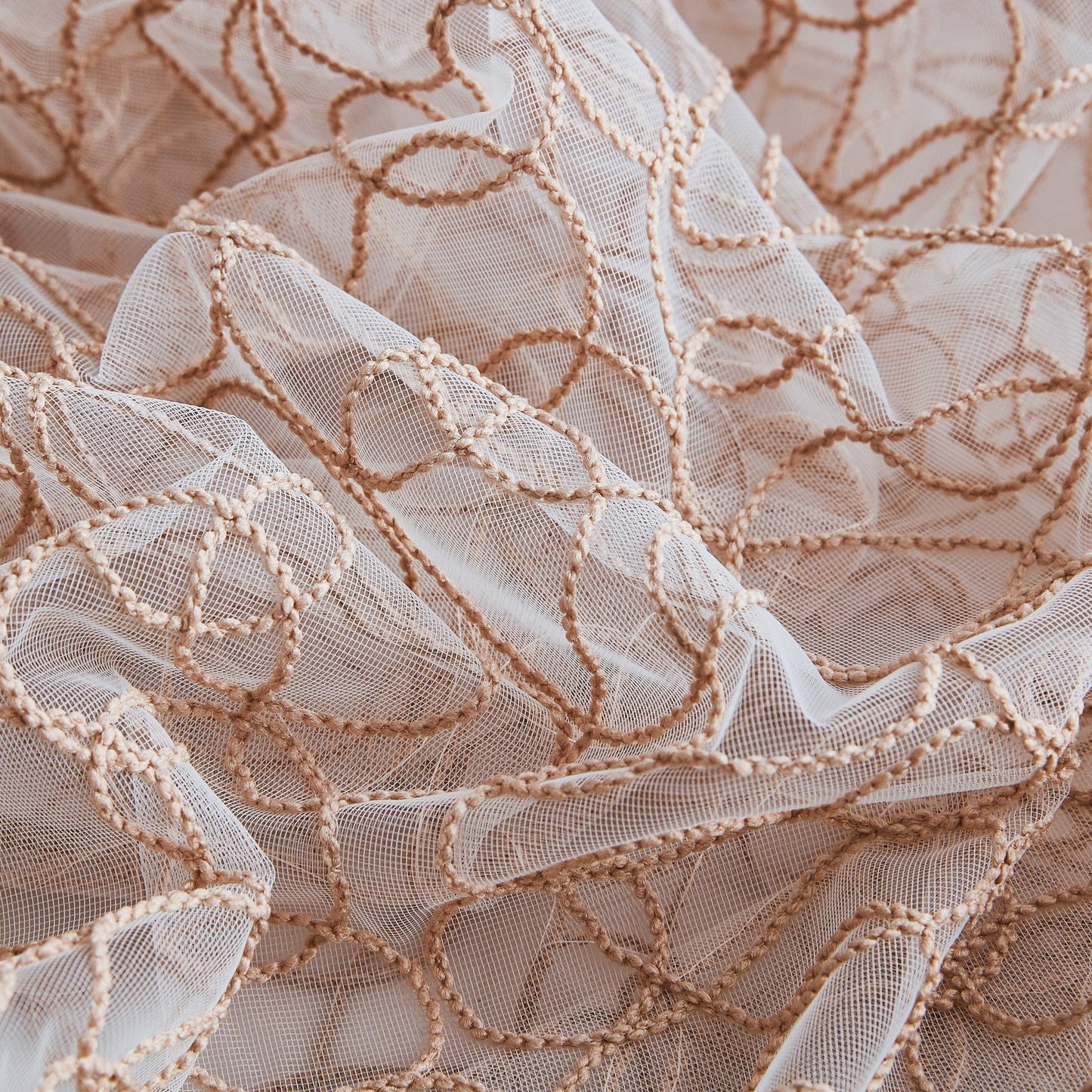 Audrey Embroidered Sheer Rod Pocket Curtain Tiers