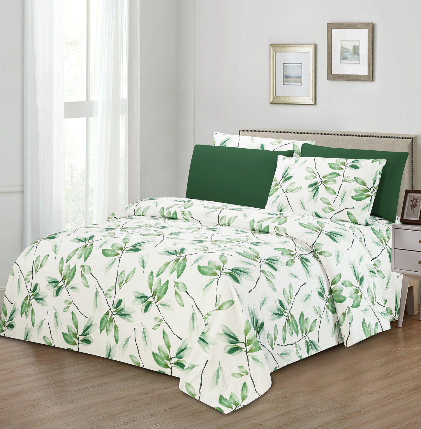 Juego de sábanas estampadas Hotel Dreams de la serie 1800 – Sábanas de lujo extrasuaves (4-6 piezas)