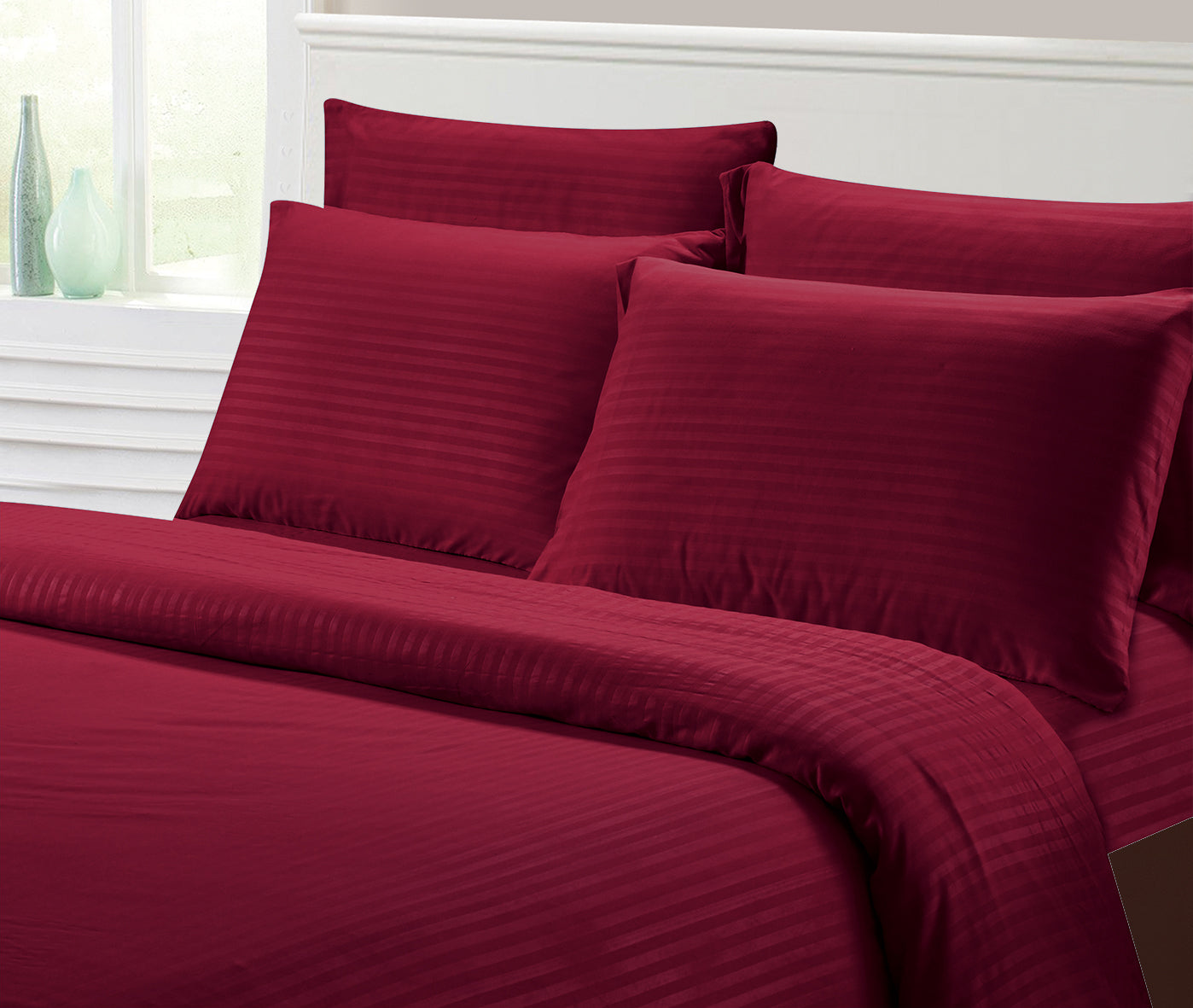 Hotel Collection 1800 Super Soft & Wrinkle Free Luxurious Stripe (4-6) Piece Sheet Set