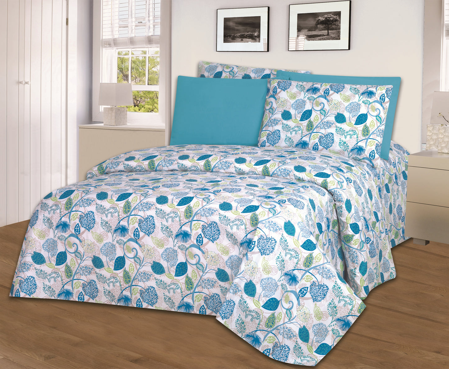 Juego de sábanas estampadas Hotel Dreams de la serie 1800 – Sábanas de lujo extrasuaves (4-6 piezas)