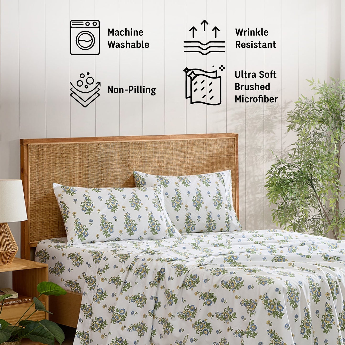 Color Block Floral Bed Sheets