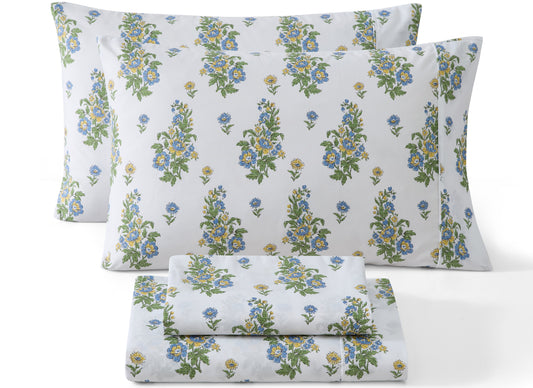 Color Block Floral Bed Sheets