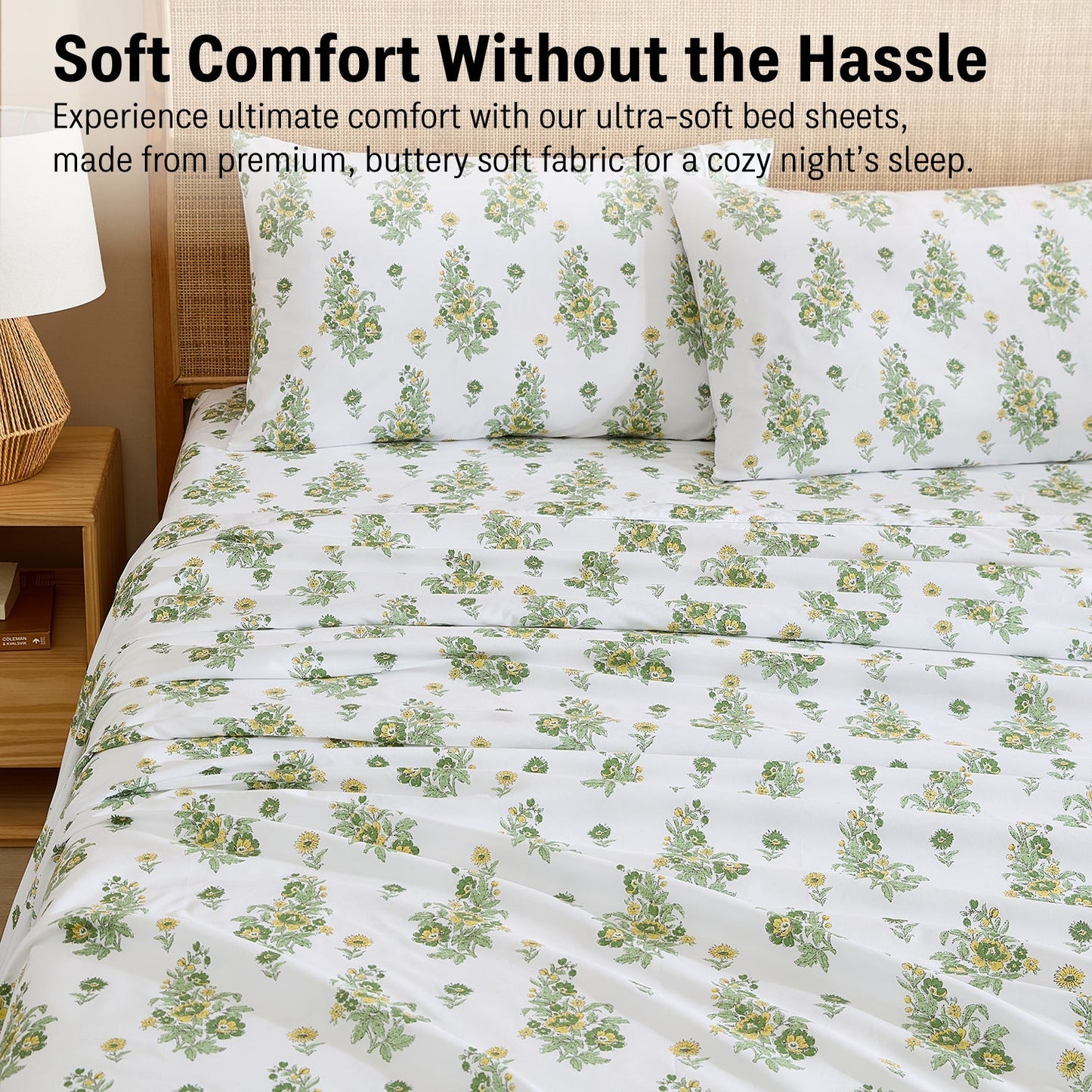 Color Block Floral Bed Sheets