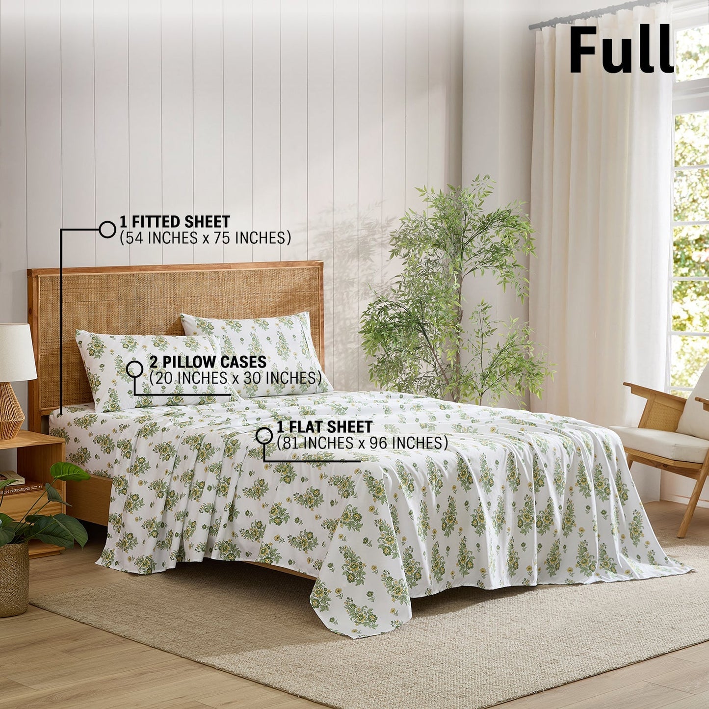 Color Block Floral Bed Sheets