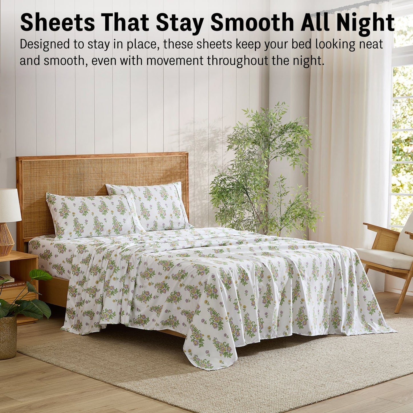 Color Block Floral Bed Sheets