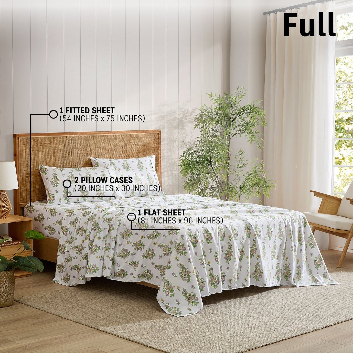 Color Block Floral Bed Sheets
