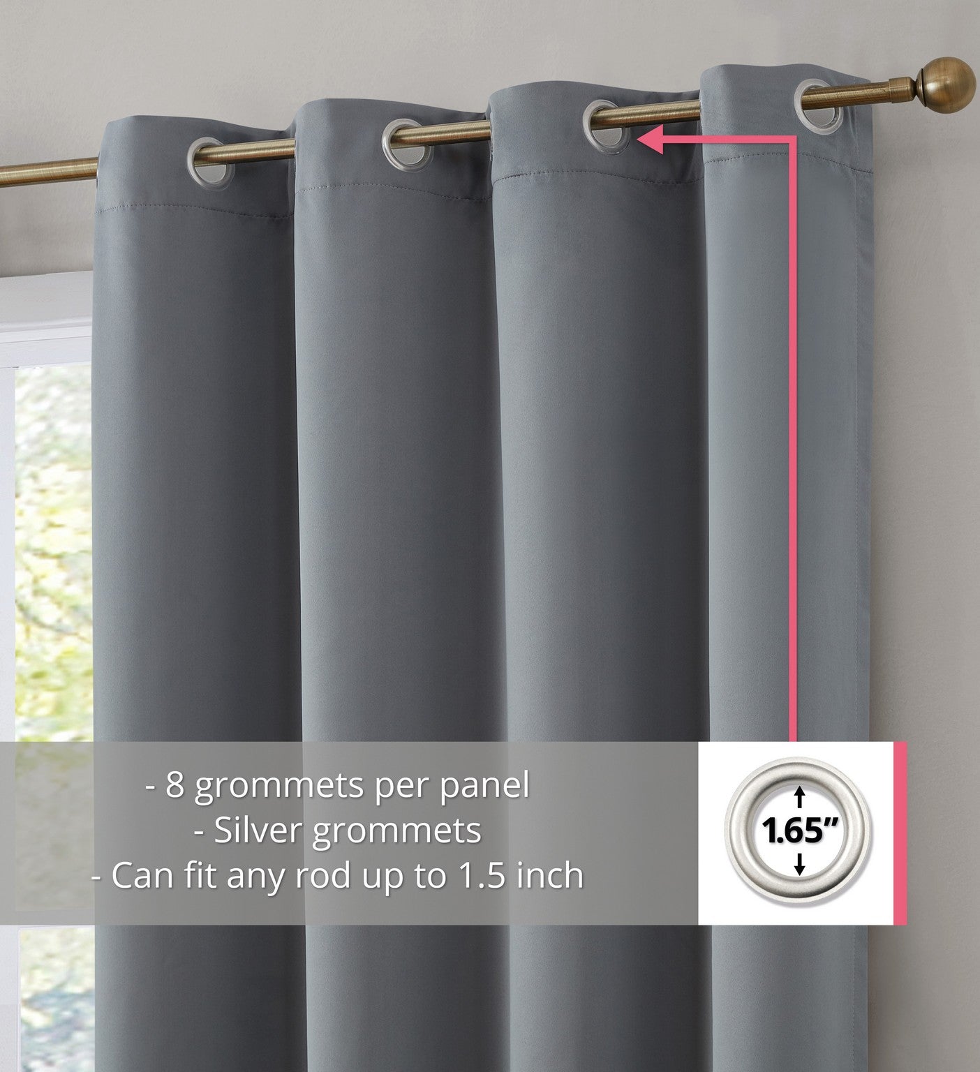 100% Blackout Curtains Dakota Hamilton with Insulight Membrane