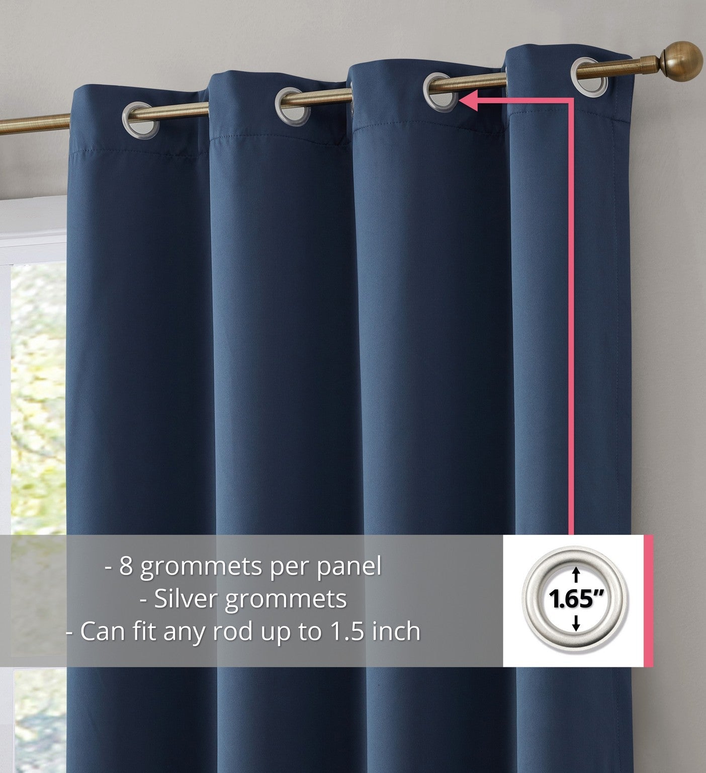 100% Blackout Curtains Dakota Hamilton with Insulight Membrane