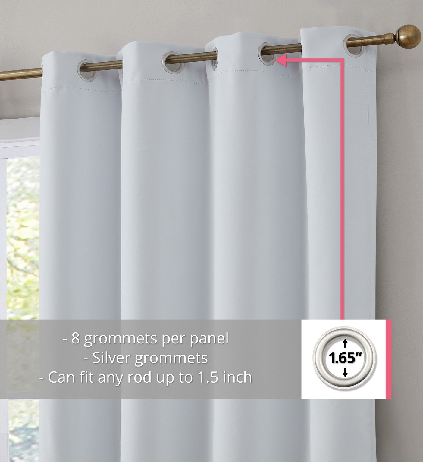 100% Blackout Curtains Dakota Hamilton with Insulight Membrane