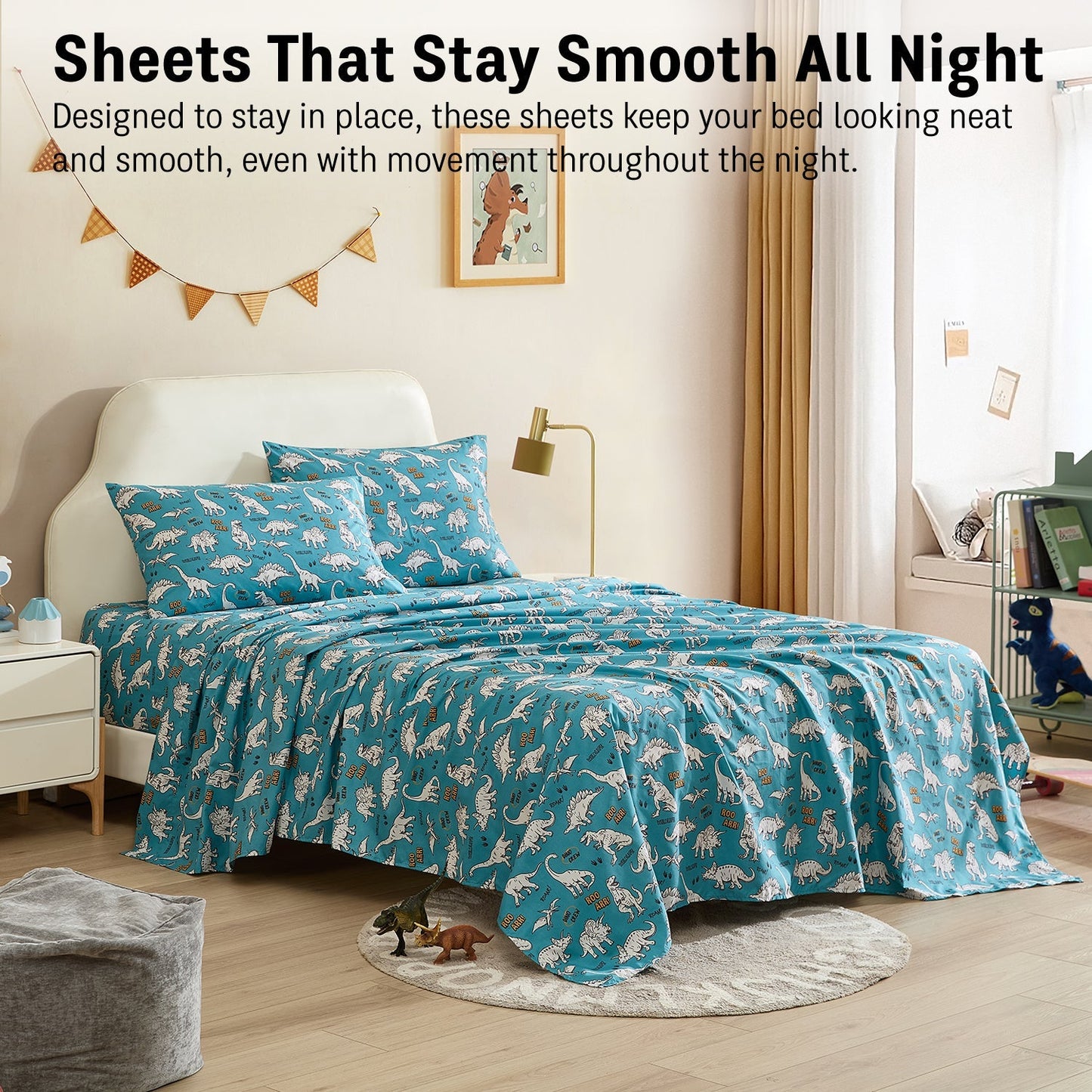 Dinosaur Kids Boys Bed Sheets