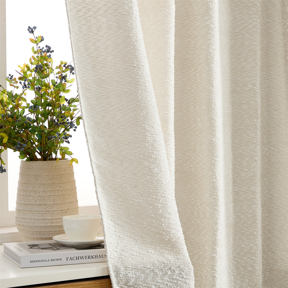 Easton Jacquard Semi Sheer Curtain Panels