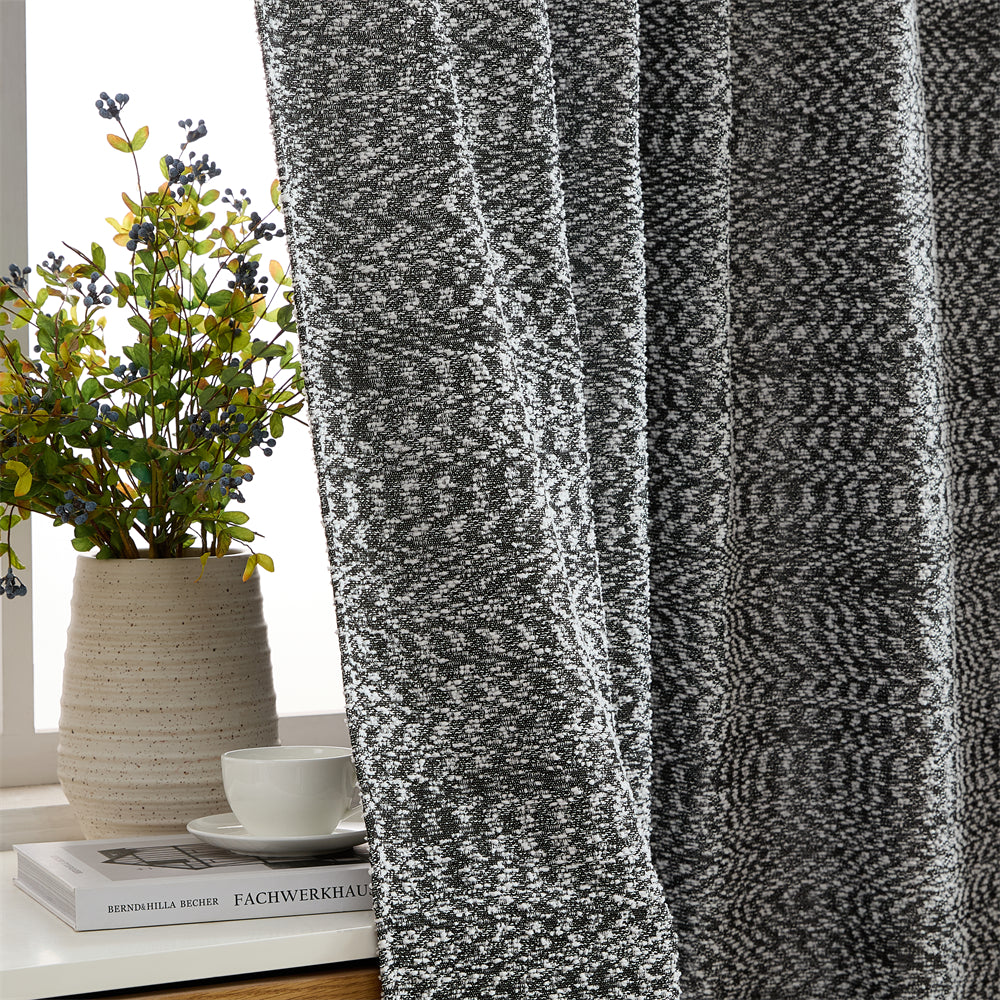 Easton Jacquard Semi Sheer Curtain Panels