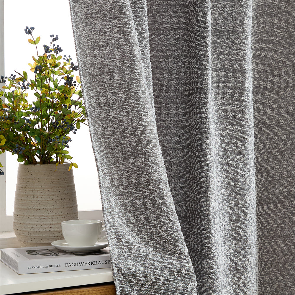Easton Jacquard Semi Sheer Curtain Panels
