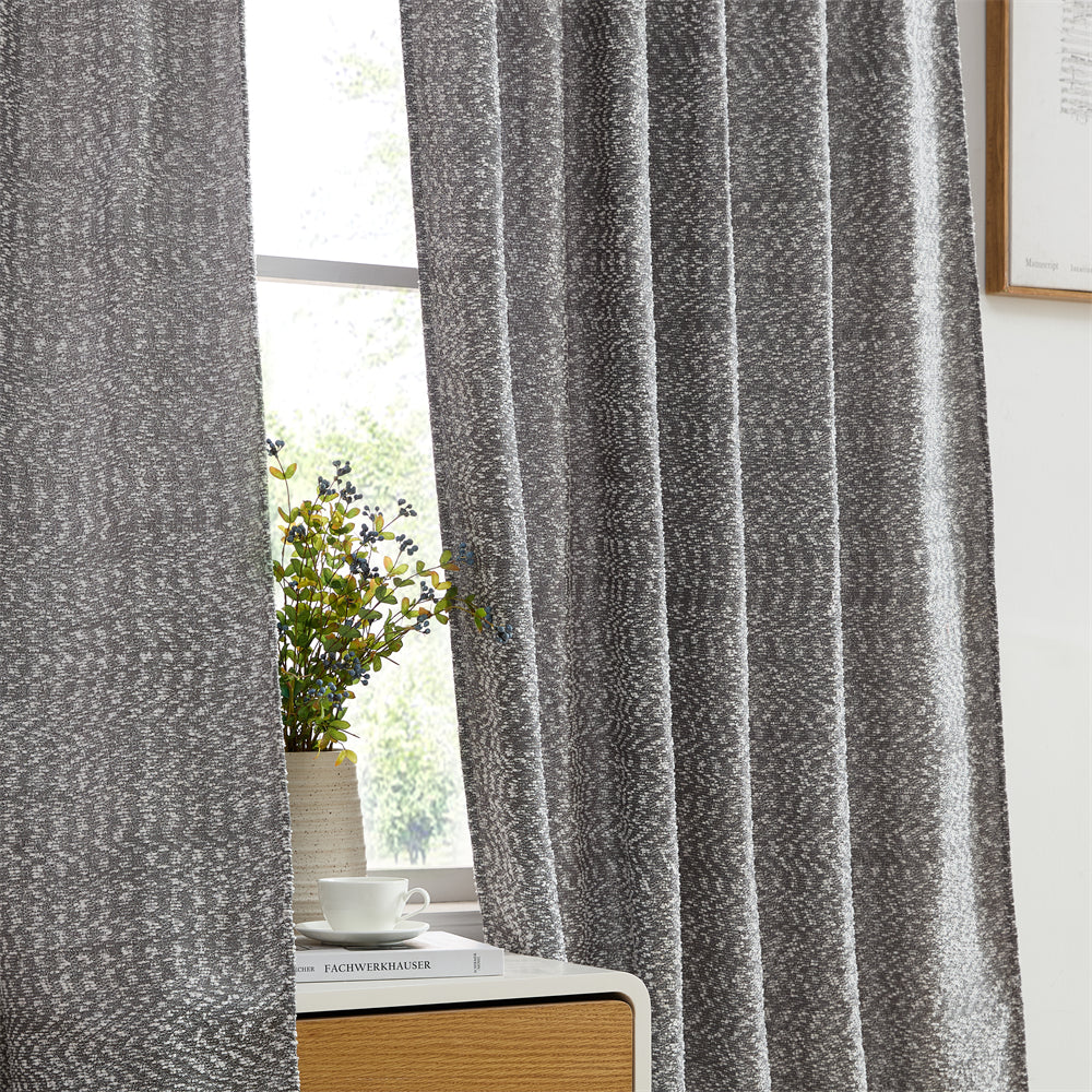 Easton Jacquard Semi Sheer Curtain Panels