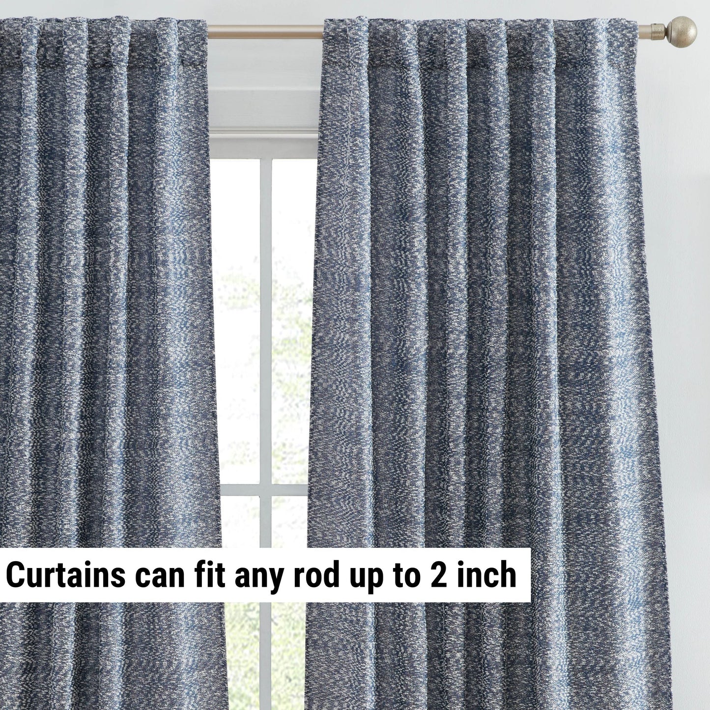 Easton Jacquard Semi Sheer Curtain Panels